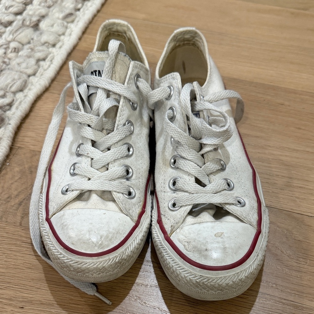 White Converse Sneakers, 6.5